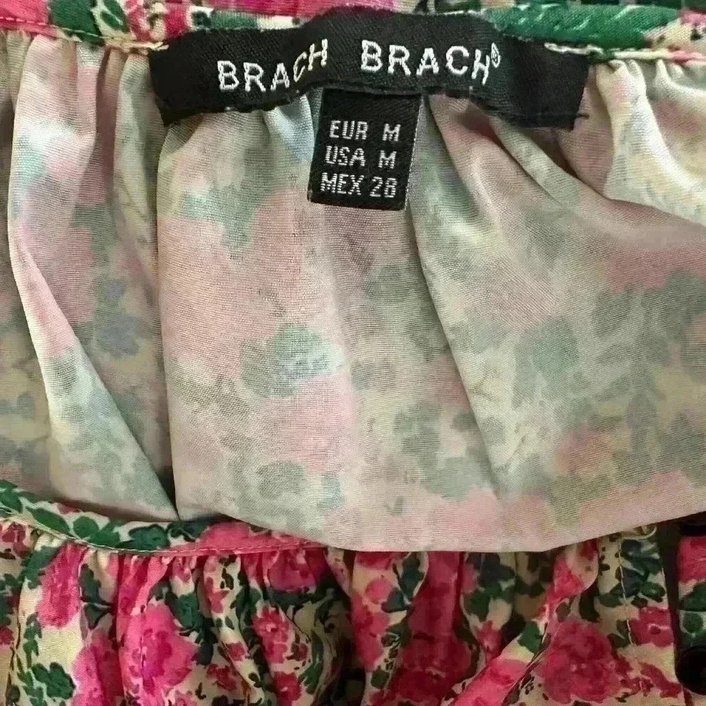 BRACH BRACH Floral Swing Dress with Puff Sleeves and Button details - Size M - Picture 5 of 6